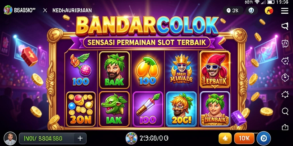 Screenshot utama BANDARCOLOK menampilkan gameplay Slot yang mengasyikkan.