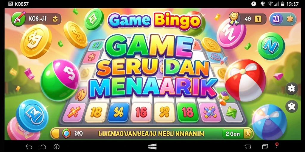 Screenshot gameplay KO857 menampilkan kartu Bingo yang menarik dan interaksi pemain.