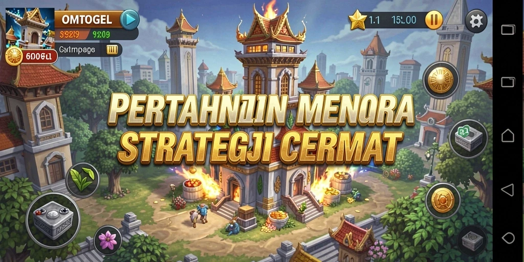 Gameplay menarik yang menunjukkan strategi dalam pertahanan menara.